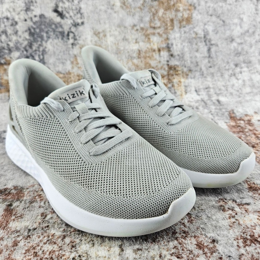 Kizik Athens Shoes Womens 7.5 Grey Knit Hands Free Slip On Athletic‎ Sneakers
